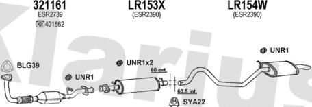 Klarius 090148U - Система випуску ОГ autocars.com.ua