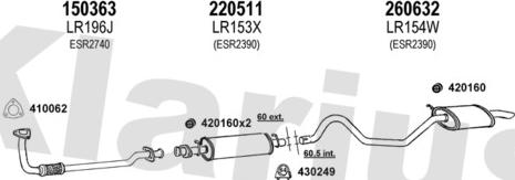 Klarius 090186E - Система випуску ОГ autocars.com.ua