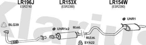 Klarius 090186U - Система випуску ОГ autocars.com.ua