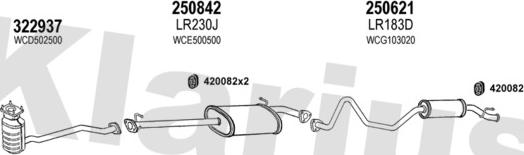 Klarius 090353E - Система випуску ОГ autocars.com.ua