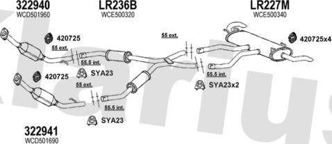 Klarius 090359U - Система випуску ОГ autocars.com.ua