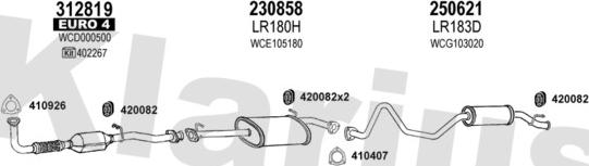 Klarius 090383E - Система випуску ОГ autocars.com.ua