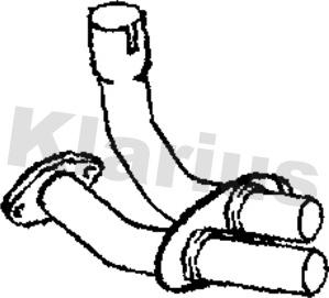 Klarius 110452 - Труба вихлопного газу autocars.com.ua