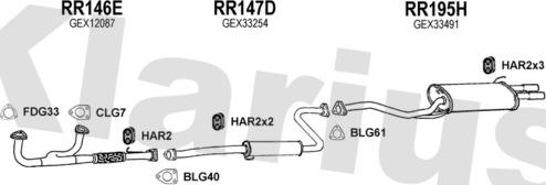 Klarius 120049U - Система випуску ОГ autocars.com.ua