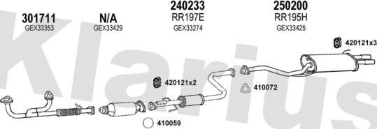 Klarius 120051E - Система випуску ОГ autocars.com.ua