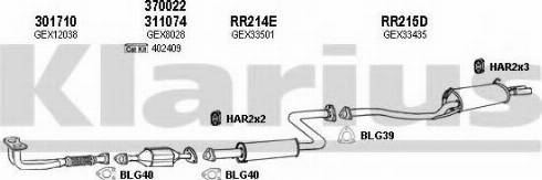 Klarius 120066U - Система випуску ОГ autocars.com.ua
