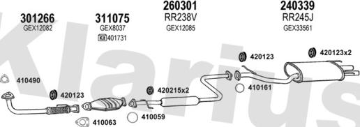 Klarius 120082E - Система випуску ОГ autocars.com.ua