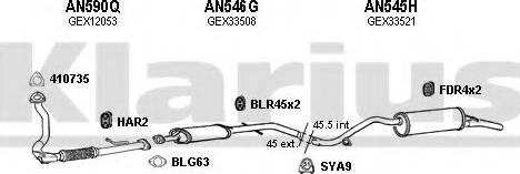 Klarius 120093U - Система випуску ОГ autocars.com.ua