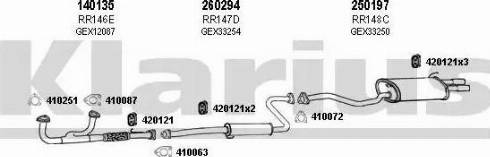 Klarius 120097E - Система випуску ОГ autocars.com.ua