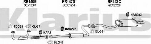 Klarius 120097U - Система випуску ОГ autocars.com.ua