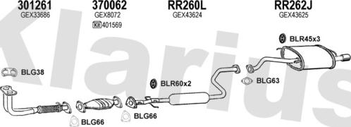 Klarius 120125U - Система випуску ОГ autocars.com.ua