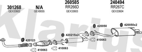 Klarius 120128E - Система випуску ОГ autocars.com.ua