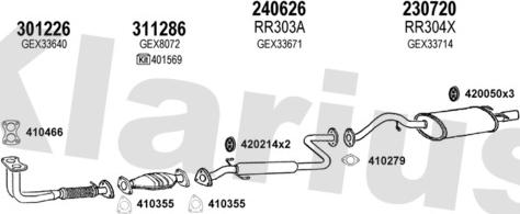 Klarius 120289E - Система випуску ОГ autocars.com.ua