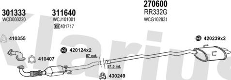 Klarius 120301E - Система випуску ОГ autocars.com.ua