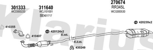 Klarius 120322E - Система випуску ОГ autocars.com.ua