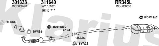 Klarius 120322U - Система випуску ОГ autocars.com.ua