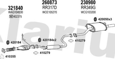 Klarius 120333E - Система випуску ОГ autocars.com.ua