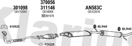 Klarius 120338U - Система випуску ОГ autocars.com.ua