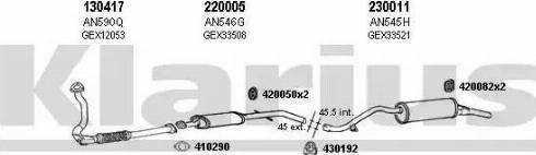 Klarius 120346E - Система випуску ОГ autocars.com.ua