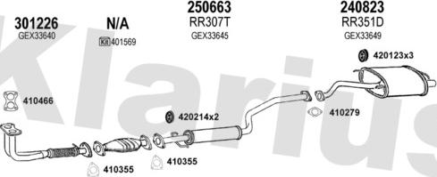 Klarius 120358E - Система випуску ОГ autocars.com.ua