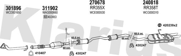 Klarius 120382E - Система випуску ОГ autocars.com.ua