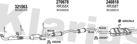 Klarius 120385E - Система випуску ОГ autocars.com.ua