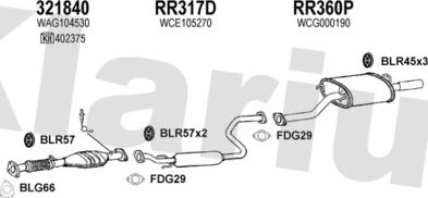 Klarius 120386U - Система випуску ОГ autocars.com.ua
