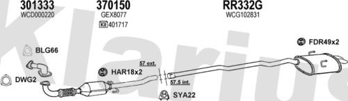 Klarius 120388U - Система випуску ОГ autocars.com.ua