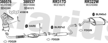 Klarius 120399U - Система випуску ОГ autocars.com.ua