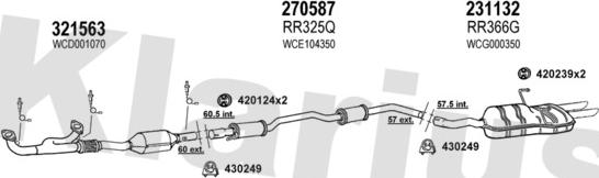 Klarius 120408E - Система випуску ОГ autocars.com.ua