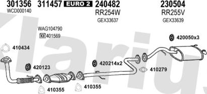 Klarius 120412E - Система випуску ОГ autocars.com.ua