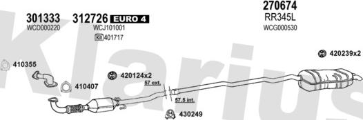 Klarius 120426E - Система випуску ОГ autocars.com.ua