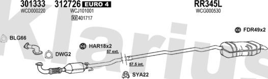 Klarius 120426U - Система випуску ОГ autocars.com.ua