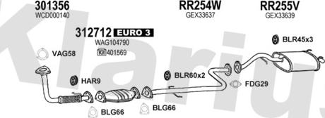 Klarius 120431U - Система випуску ОГ autocars.com.ua