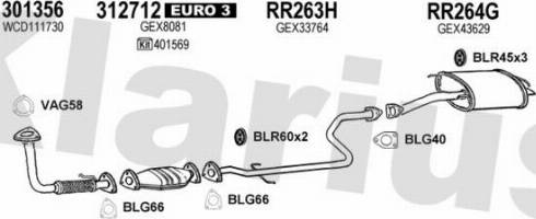 Klarius 120436U - Система випуску ОГ autocars.com.ua