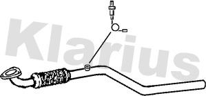 Klarius 150532 - Труба вихлопного газу autocars.com.ua