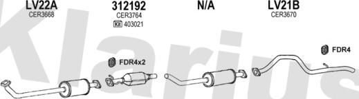 Klarius 160451U - Система випуску ОГ autocars.com.ua