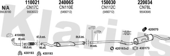 Klarius 180012E - Система випуску ОГ autocars.com.ua