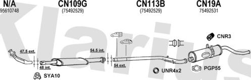 Klarius 180015U - Система випуску ОГ autocars.com.ua
