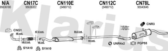 Klarius 180022U - Система випуску ОГ autocars.com.ua