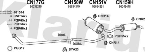 Klarius 180085U - Система випуску ОГ autocars.com.ua