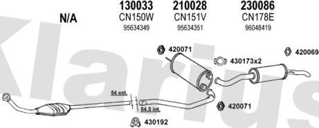 Klarius 180136E - Система випуску ОГ autocars.com.ua