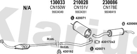 Klarius 180148E - Система випуску ОГ autocars.com.ua