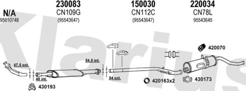Klarius 180157E - Система випуску ОГ autocars.com.ua