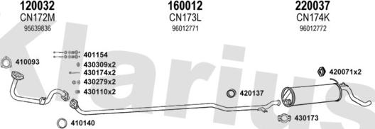 Klarius 180165E - Система випуску ОГ autocars.com.ua