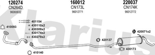 Klarius 180170E - Система випуску ОГ autocars.com.ua