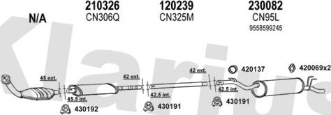 Klarius 180181E - Система випуску ОГ autocars.com.ua