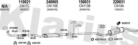 Klarius 180236E - Система випуску ОГ autocars.com.ua