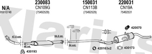Klarius 180238E - Система випуску ОГ autocars.com.ua