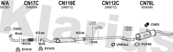 Klarius 180244U - Система випуску ОГ autocars.com.ua
